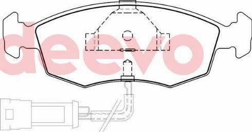 DEEVO BP69460 - Гальмівні колодки, дискові гальма avtolavka.club