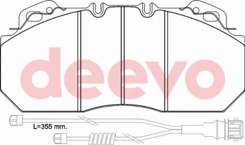 DEEVO BP65040 - Гальмівні колодки, дискові гальма avtolavka.club