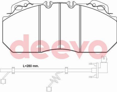 DEEVO BP65060 - Гальмівні колодки, дискові гальма avtolavka.club