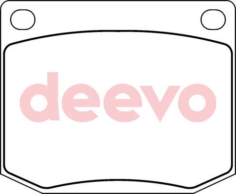 DEEVO BP66980 - Гальмівні колодки, дискові гальма avtolavka.club