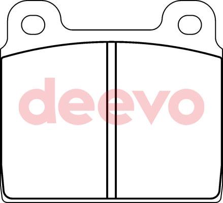 DEEVO BP66000 - Гальмівні колодки, дискові гальма avtolavka.club