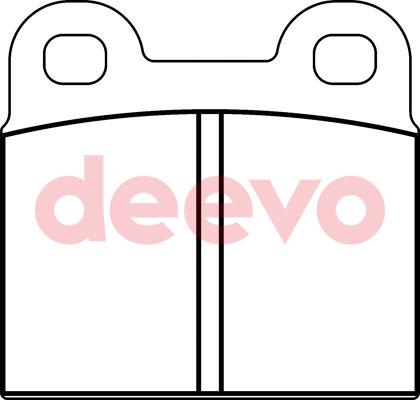 DEEVO BP66160 - Гальмівні колодки, дискові гальма avtolavka.club