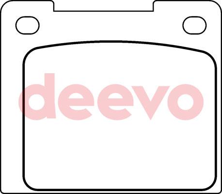 DEEVO BP66320 - Гальмівні колодки, дискові гальма avtolavka.club