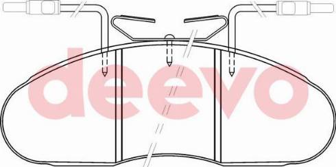 DEEVO BP62600 - Гальмівні колодки, дискові гальма avtolavka.club