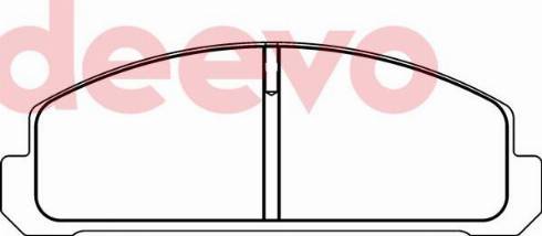 DEEVO BP67420 - Гальмівні колодки, дискові гальма avtolavka.club