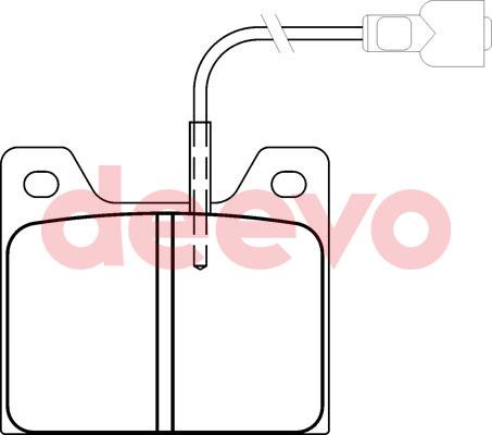 DEEVO BP67520 - Гальмівні колодки, дискові гальма avtolavka.club