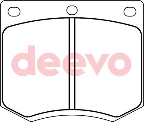 DEEVO BP67620 - Гальмівні колодки, дискові гальма avtolavka.club