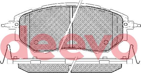 DEEVO BP85940 - Гальмівні колодки, дискові гальма avtolavka.club