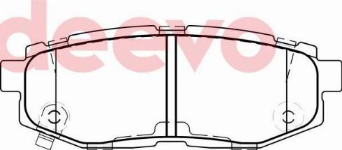 DEEVO BP82820 - Гальмівні колодки, дискові гальма avtolavka.club