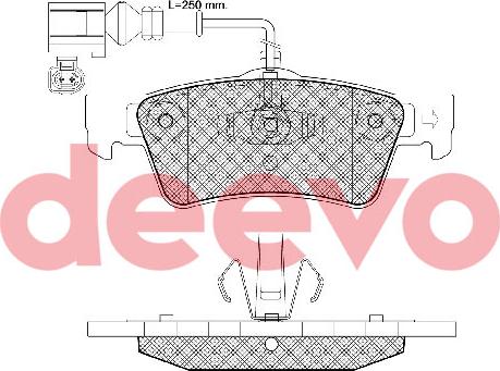 DEEVO BP87000 - Гальмівні колодки, дискові гальма avtolavka.club