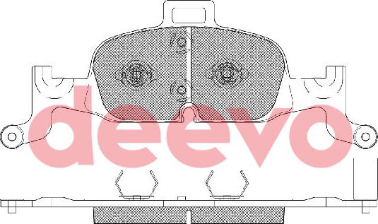 DEEVO BP87300 - Гальмівні колодки, дискові гальма avtolavka.club