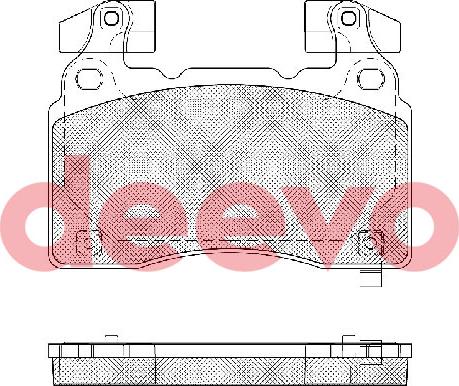 DEEVO BP87720 - Гальмівні колодки, дискові гальма avtolavka.club