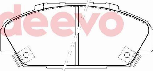 DEEVO BP76760 - Гальмівні колодки, дискові гальма avtolavka.club