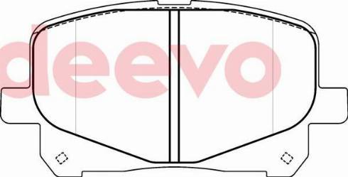 DEEVO BP76780 - Гальмівні колодки, дискові гальма avtolavka.club