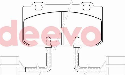 DEEVO BP70620 - Гальмівні колодки, дискові гальма avtolavka.club