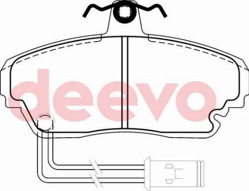 DEEVO BP70860 - Гальмівні колодки, дискові гальма avtolavka.club