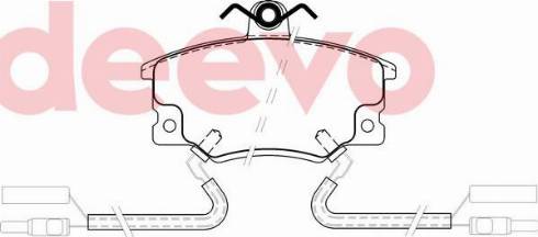 DEEVO BP70720 - Гальмівні колодки, дискові гальма avtolavka.club