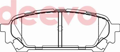 DEEVO BP78580 - Гальмівні колодки, дискові гальма avtolavka.club