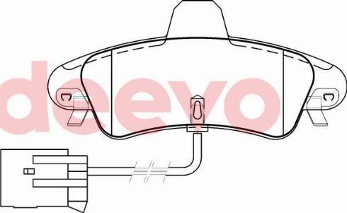 DEEVO BP78520 - Гальмівні колодки, дискові гальма avtolavka.club