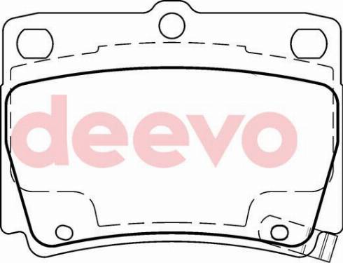 DEEVO BP78360 - Гальмівні колодки, дискові гальма avtolavka.club