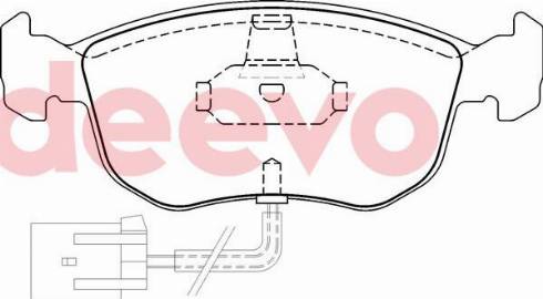 DEEVO BP73100 - Гальмівні колодки, дискові гальма avtolavka.club