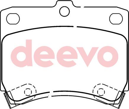 DEEVO BP73240 - Гальмівні колодки, дискові гальма avtolavka.club