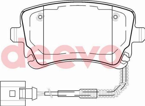 DEEVO BP77820 - Гальмівні колодки, дискові гальма avtolavka.club