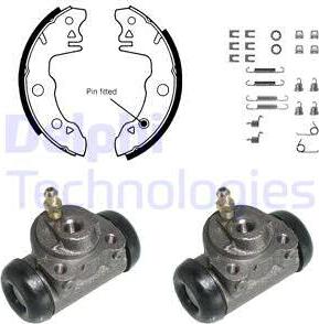 Delphi KP662 - Комплект гальм, барабанний механізм avtolavka.club