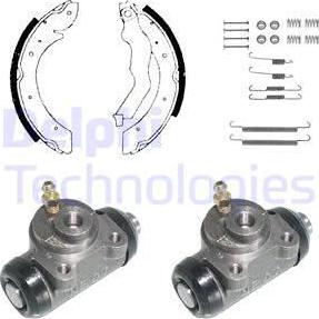 Delphi 895 - Комплект гальм, барабанний механізм avtolavka.club