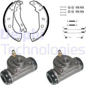 Delphi KP761 - Комплект гальм, барабанний механізм avtolavka.club