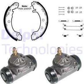 Delphi KP771 - Комплект гальм, барабанний механізм avtolavka.club