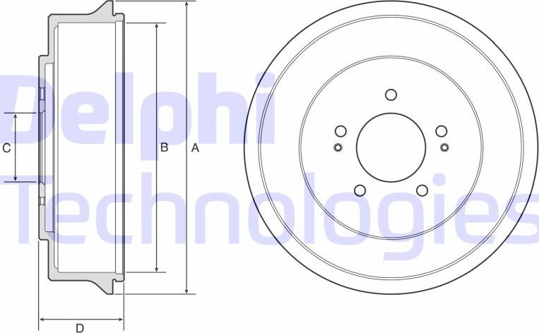 Delphi BF585 - Гальмівний барабан avtolavka.club