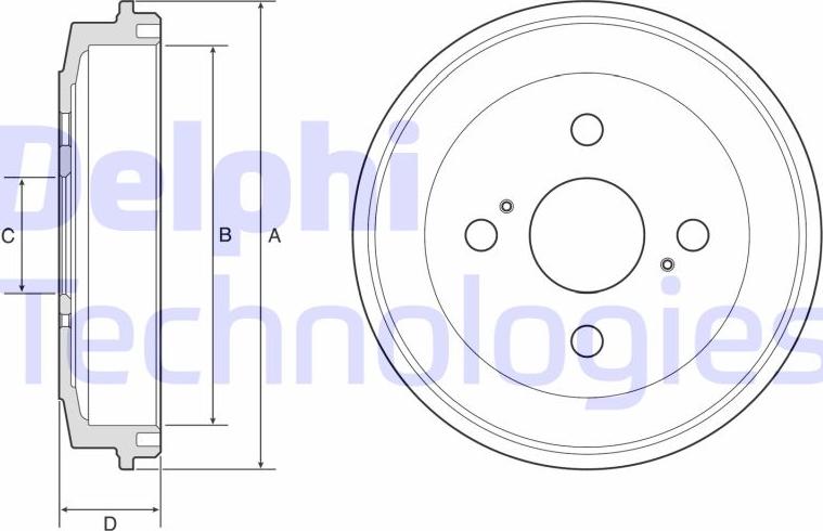 Delphi BF588 - Гальмівний барабан avtolavka.club