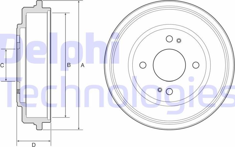 Delphi BF606 - Гальмівний барабан avtolavka.club