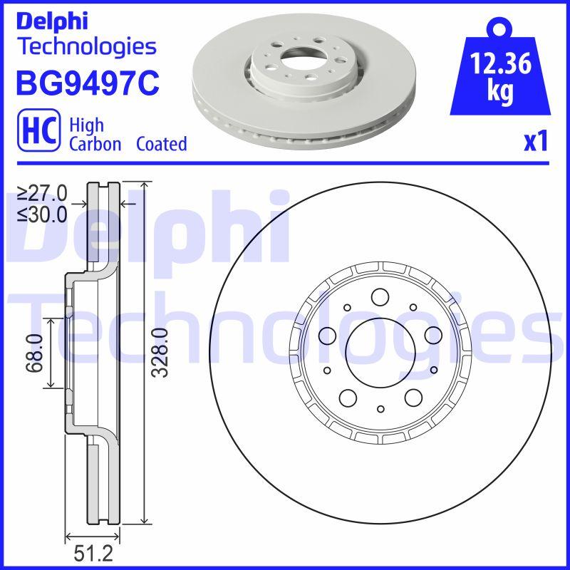 Delphi BG9497C - Гальмівний диск avtolavka.club