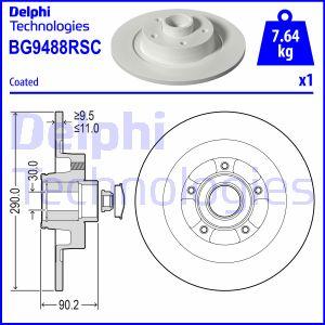 Delphi BG9488RSC - Гальмівний диск avtolavka.club