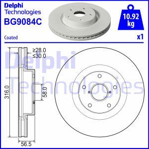 Delphi BG9084C - Гальмівний диск avtolavka.club