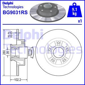 Delphi BG9031RS - Гальмівний диск avtolavka.club
