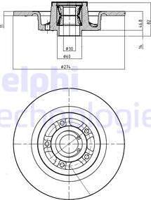 Delphi BG9026RSC - Гальмівний диск avtolavka.club