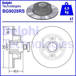 Delphi BG9028RS - Гальмівний диск avtolavka.club