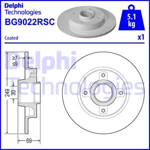 Delphi BG9022RSC - Гальмівний диск avtolavka.club