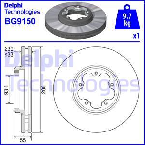 Delphi BG9150 - Гальмівний диск avtolavka.club