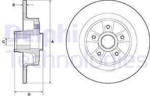 Delphi BG9136RSC - Гальмівний диск avtolavka.club