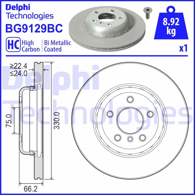 Delphi BG9129BC - Гальмівний диск avtolavka.club