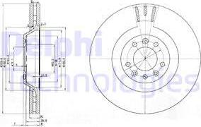 Delphi BG9844 - Гальмівний диск avtolavka.club