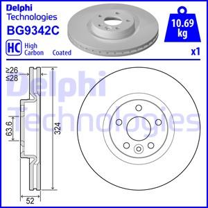 Delphi BG9342C-19B1 - Гальмівний диск avtolavka.club