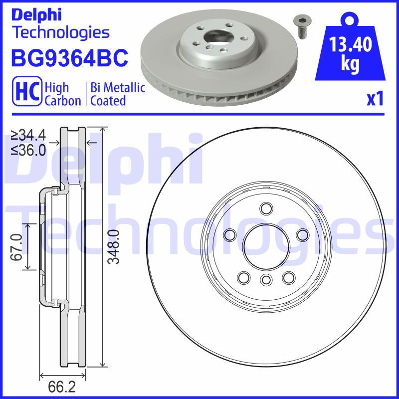 Delphi BG9364BC - Гальмівний диск avtolavka.club