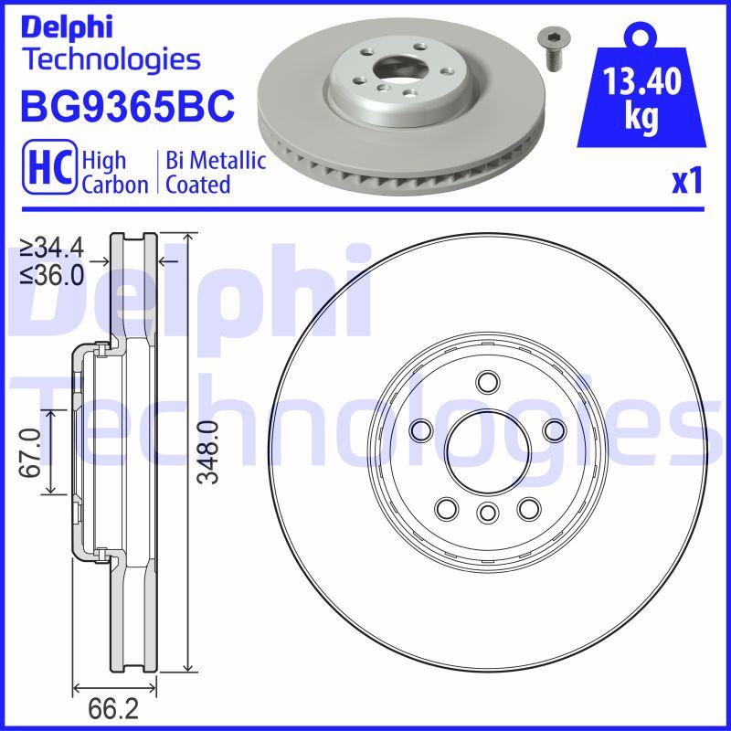 Delphi BG9365BC - Гальмівний диск avtolavka.club