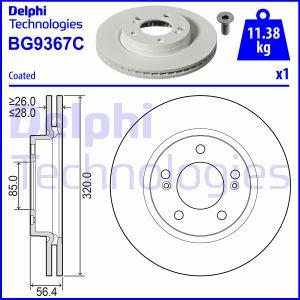 Delphi BG9367C - Гальмівний диск avtolavka.club