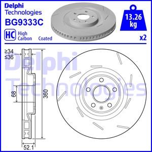 Delphi BG9333C - Гальмівний диск avtolavka.club